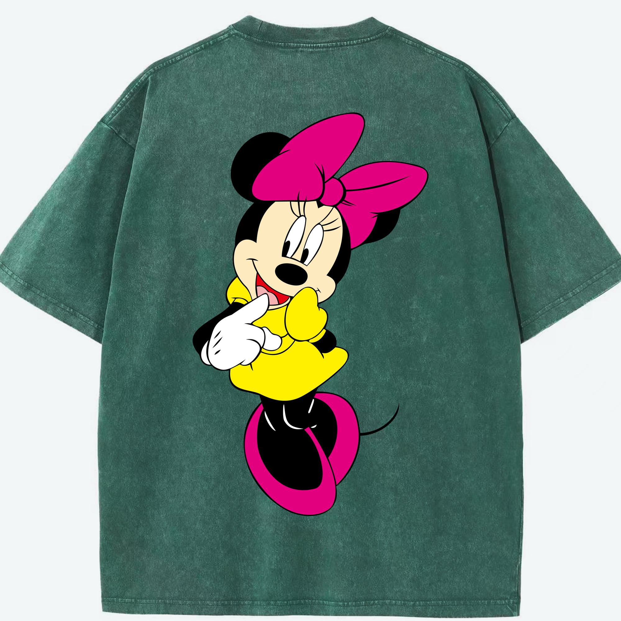 （画像用） ミッキーマウス Mickey Mouse 綿100% ヴィンテージ風 半袖Tシャツ（背面プリント）